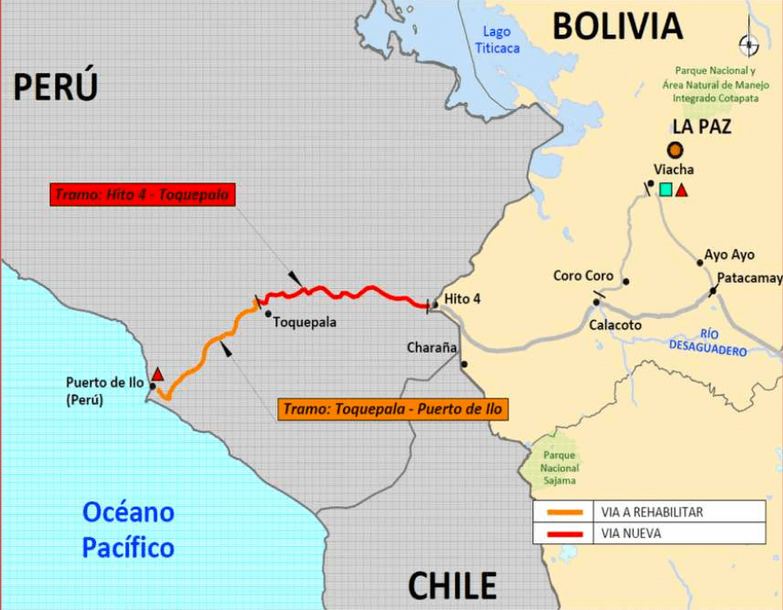 Peru Abschnitt bi-ozeanische Eisenbahn