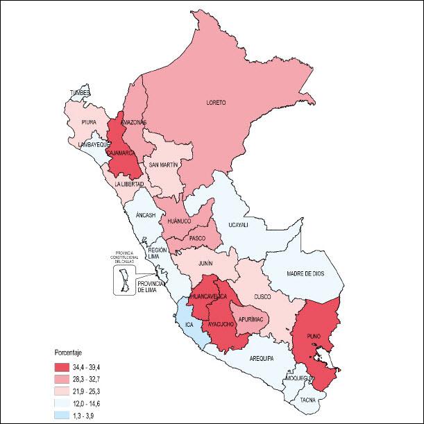 Armutskarte nach Regionen