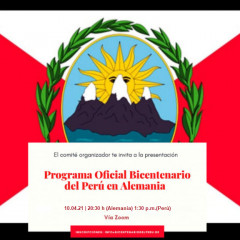 Peruanische Staatsangehörigkeit, Wahlen 2021 - Samstag 10. April 2021, 20:30h vía Zoom