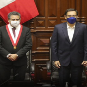 Präsident Vizcarra und Kongresspräsident Manuel Merino, Quelle:Agencia Andina Präsident Vizcarra und Kongresspräsident Manuel Merino, Quelle:Agencia Andina